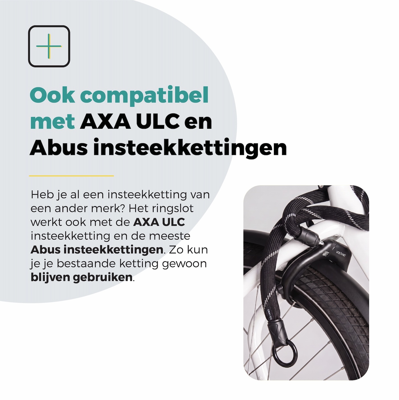 Voltano Ringslot ART2 - E-bike - Zwart - Insteekoptie