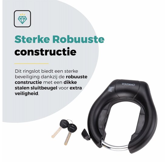 Voltano Ringslot ART2 - E-bike - Zwart - Insteekoptie