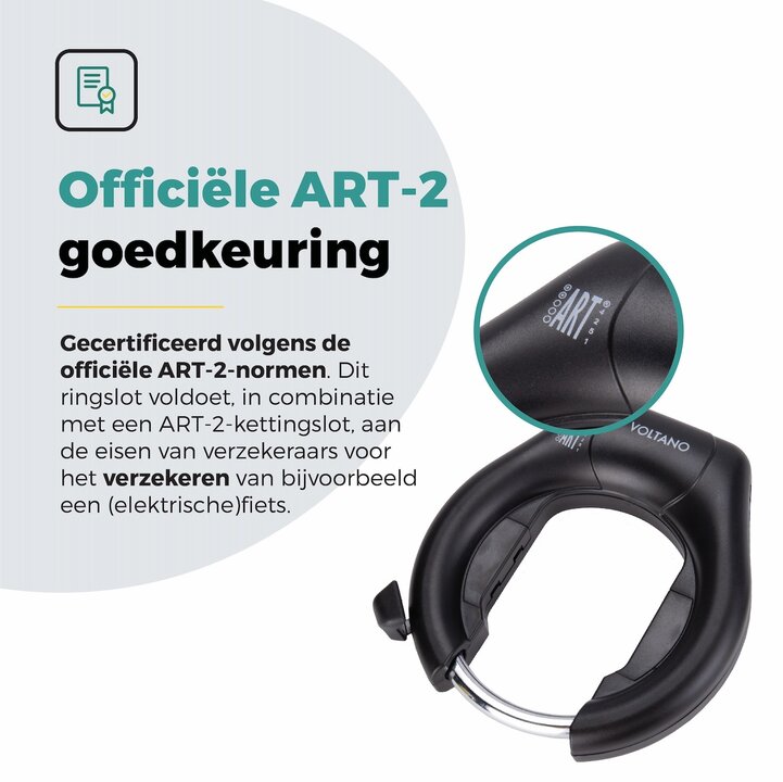 Voltano Ringslot ART2 - E-bike - Zwart - Insteekoptie
