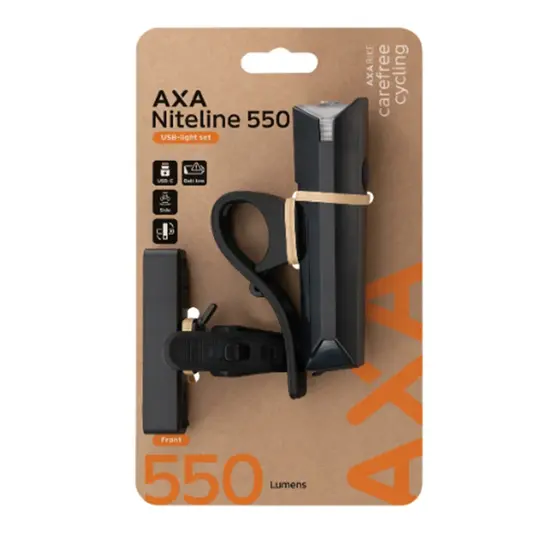 Axa Niteline 550 Verlichtingsset - USB-C Oplaadbaar