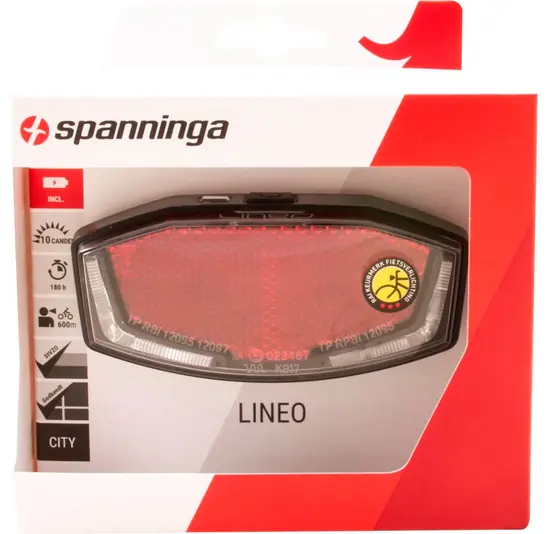 Spanninga Lineo-XB Achterlicht - 50/80MM - Batterij