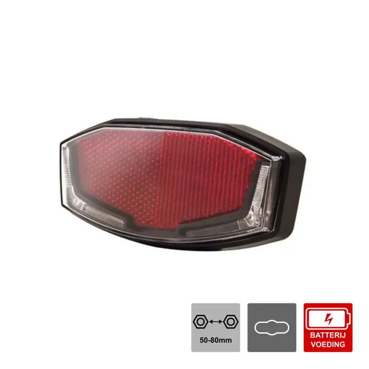 Spanninga Lineo-XB Achterlicht - 50/80MM - Batterij