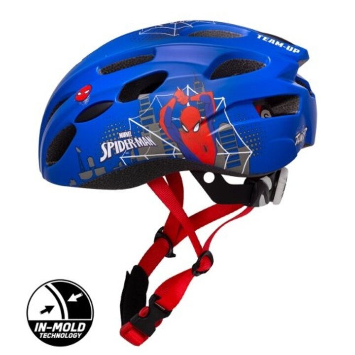 Disney Kinder Fietshelm In-Mold - Spider-Man - Donkerblauw