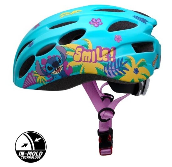 Disney Kinder Fietshelm In-Mold - Stitch - Blauw - 52-56 CM