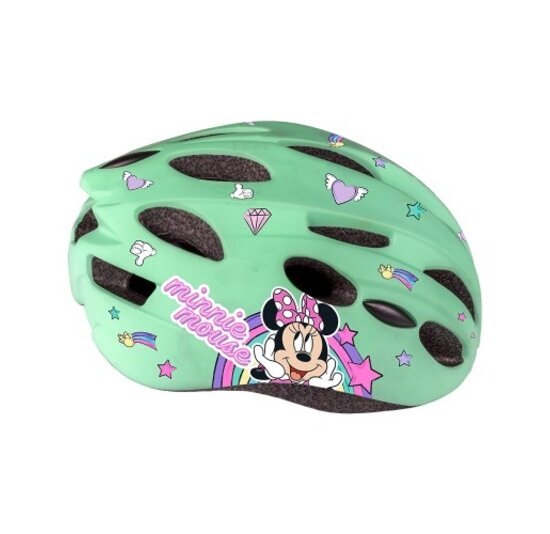 Disney Kinder Fietshelm In-Mold - Minnie - Mintgroen - 52-56 CM