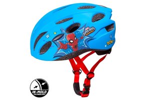 Disney Kinder Fietshelm In-Mold - Spider-Man - Blauw - 52-56 CM