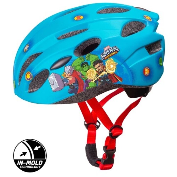 Disney Kinder Fietshelm In-Mold - Avengers - Blauw - 52-56 CM