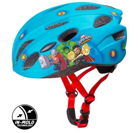Disney Kinder Fietshelm In-Mold - Avengers - Blauw - 52-56 CM