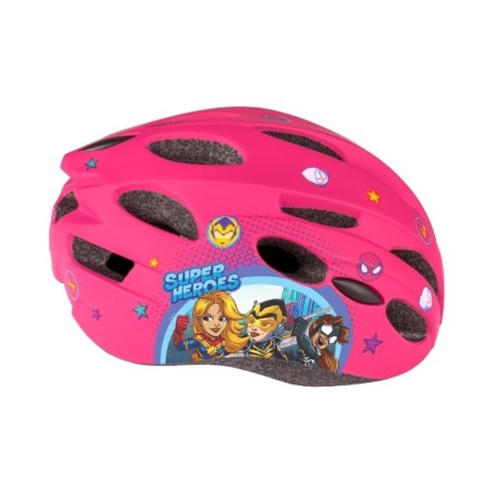 Disney Kinder Fietshelm In-Mold - Avengers - Roze - 52-56 CM