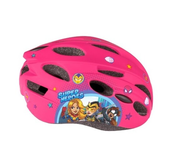 Disney Kinder Fietshelm In-Mold - Avengers - Roze - 52-56 CM