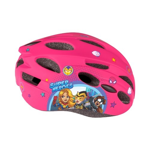 Disney Kinder Fietshelm In-Mold - Avengers - Roze - 52-56 CM