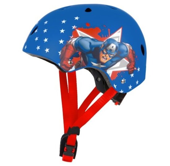 Disney Kinder Fietshelm Sport - Captain America - Blauw - 52-56 CM