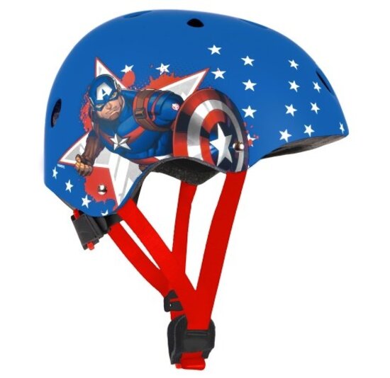 Disney Kinder Fietshelm Sport - Captain America - Blauw - 52-56 CM