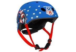 Disney Kinder Fietshelm Sport - Captain America - Blauw - 52-56 CM