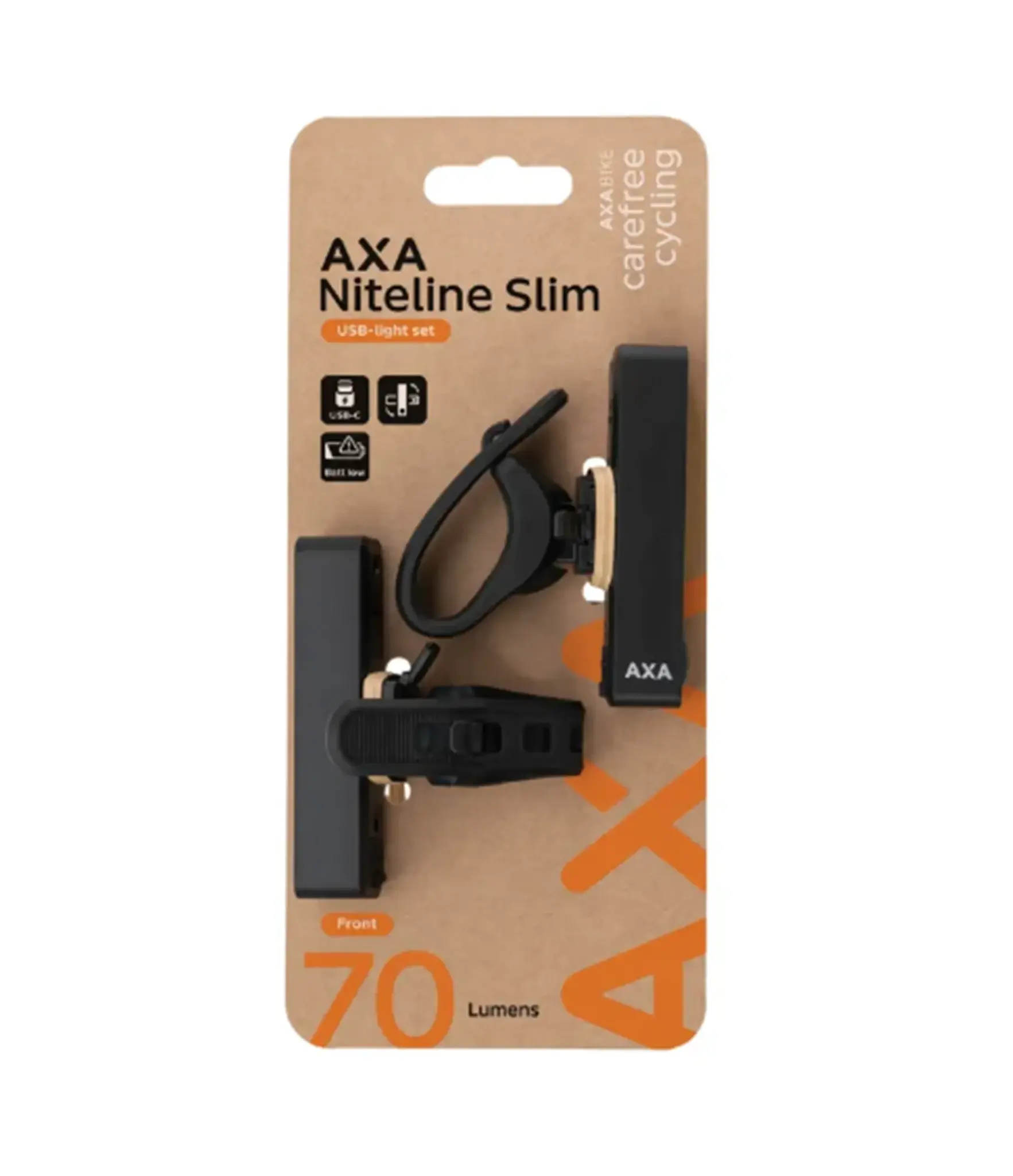 AXA Niteline Slim Verlichtingsset -  USB-C Oplaadbaar