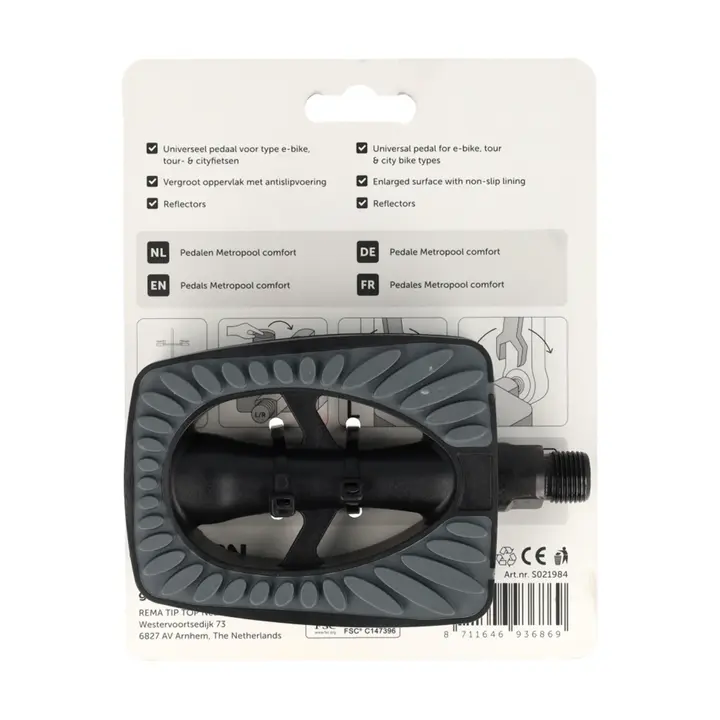 Simson Metropool Comfort Fietspedalen - Antislip