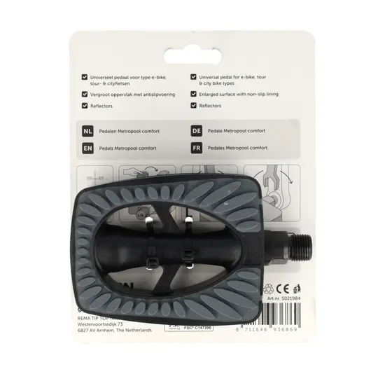 Simson Metropool Comfort Fietspedalen - Antislip