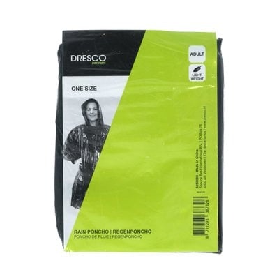 Dresco Regenponcho - Fietsponcho - Zwart