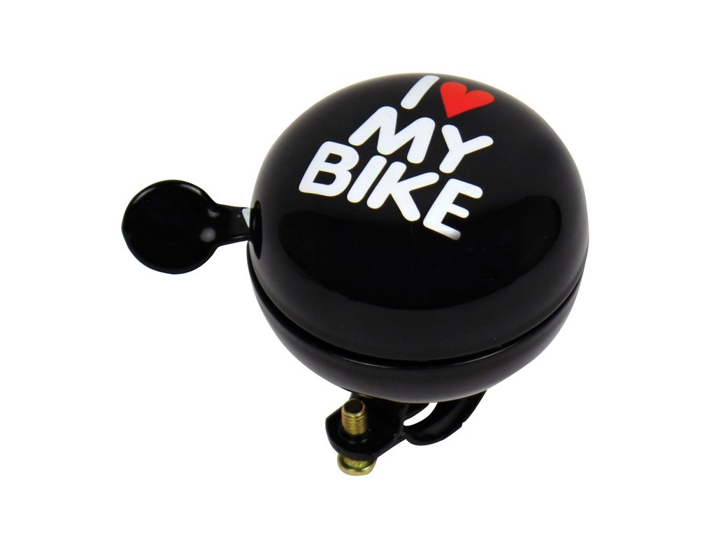 Dresco Ding Dong Fietsbel - I Love My Bike - Metaal - Zwart
