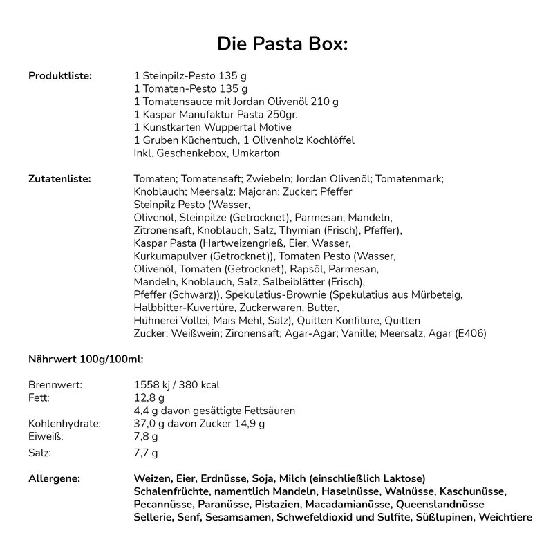 Pasta Geschenke Box