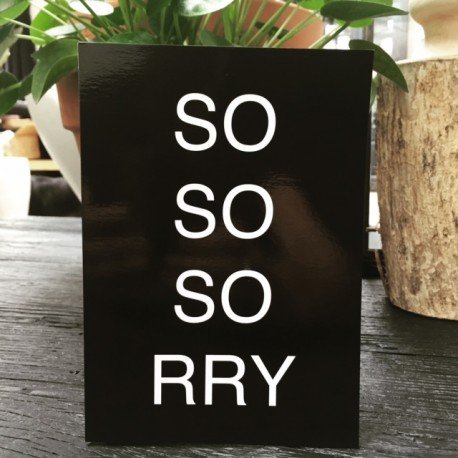 Carte de voeux "Sorry"