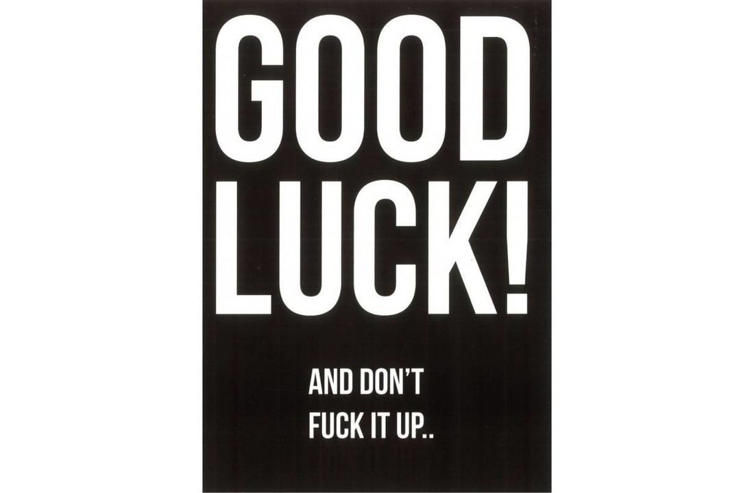 Kaart "Good Luck"