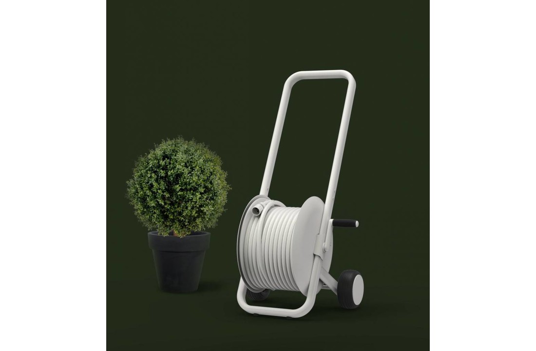 Tuyau d'arrosage Tasman 50m Trolley Blanc