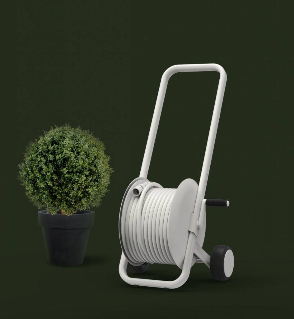 Tuyau d'arrosage Tasman 50m Trolley Blanc