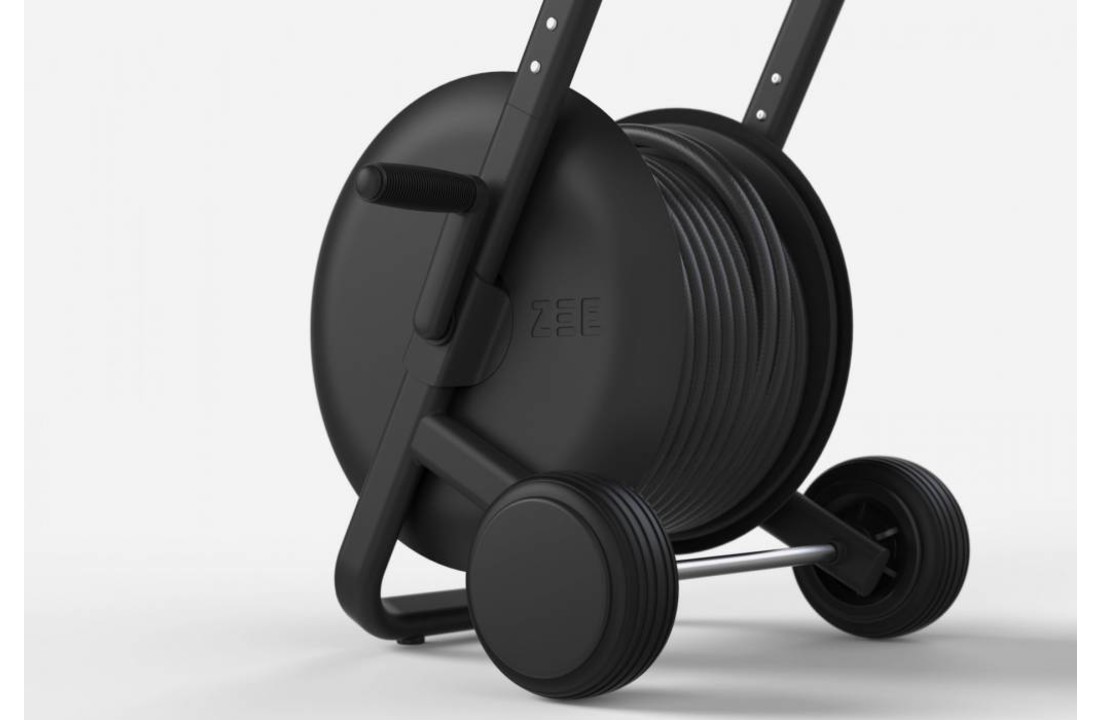 Tasman Tuinslang 50m met Trolley Zwart