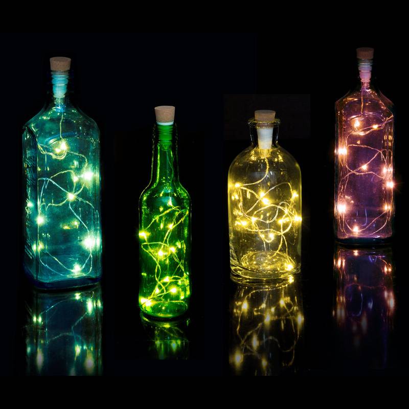 Oplaadbare Bottle String Light - multicolor