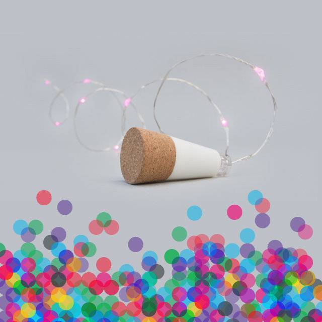 Oplaadbare Bottle String Light - multicolor