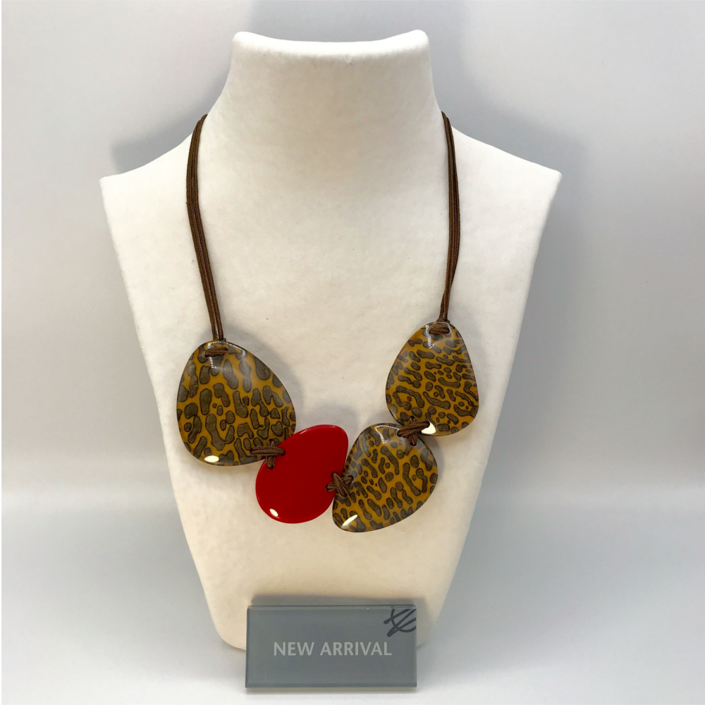 Collier Q4 Yellow/Red | Leopard