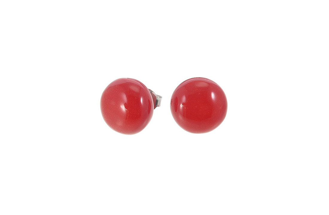 Oorstekers red ø 12 mm | Colourful Beads