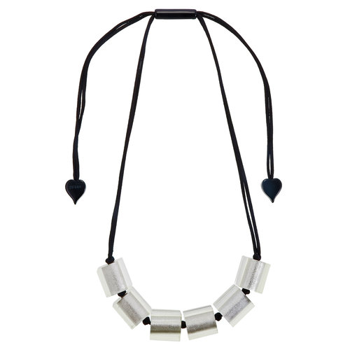 ZSISKA Collier 6 beads silver | Colourful Cubes ZSISKA Collier 6 beads silver | Colourful Cubes