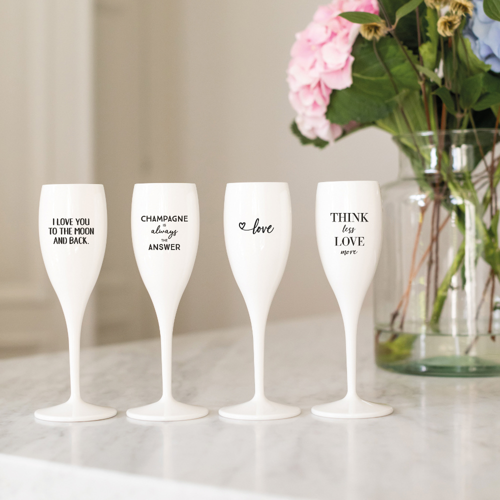 Flûte à champagne: Think less Love more | 100 ml