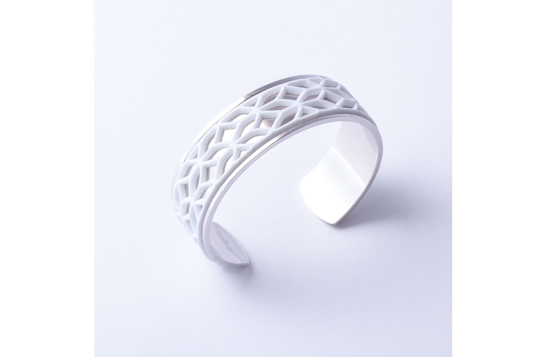 Manchette LACE Argent avec 3 motifs