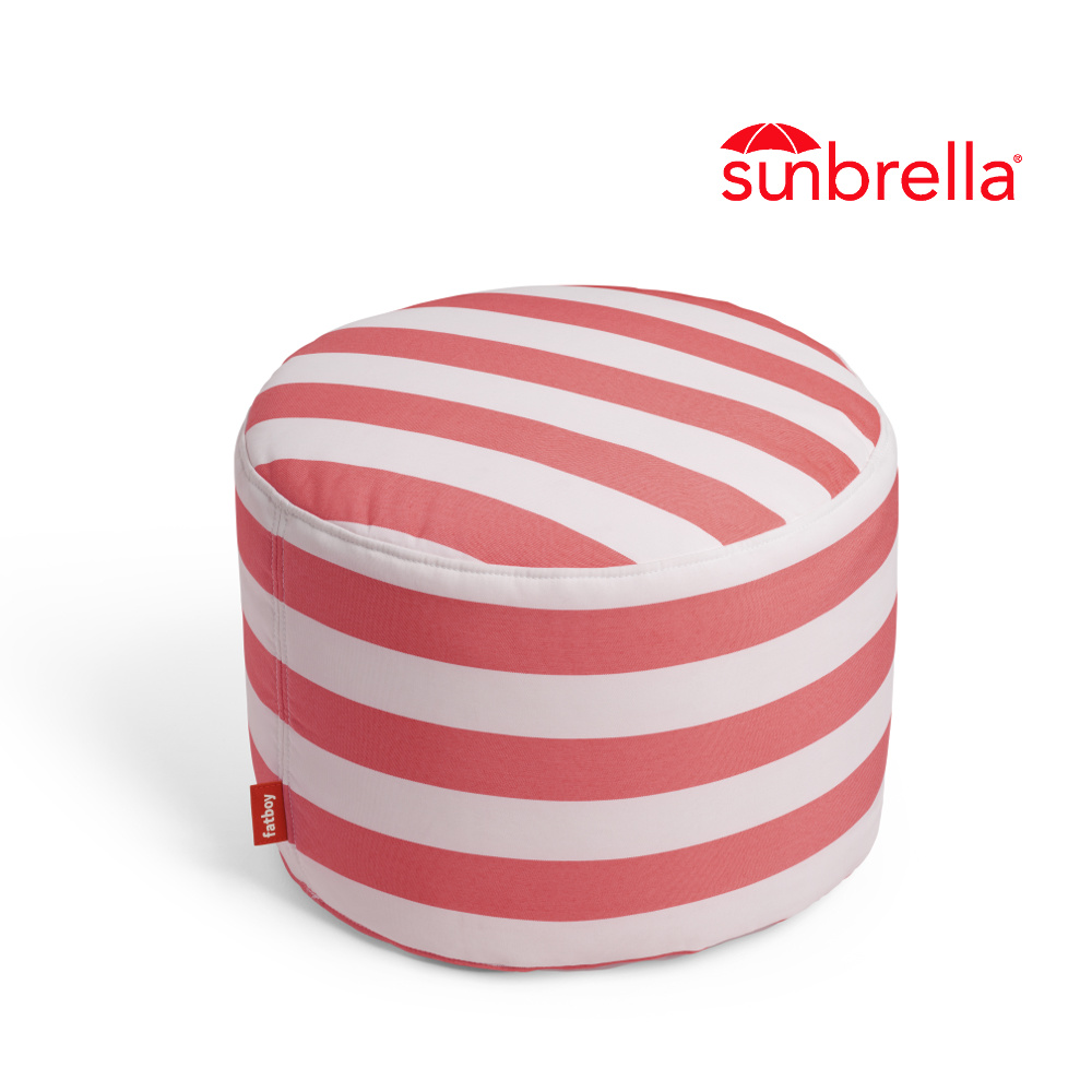 Pouf Point Outdoor Stripe Red