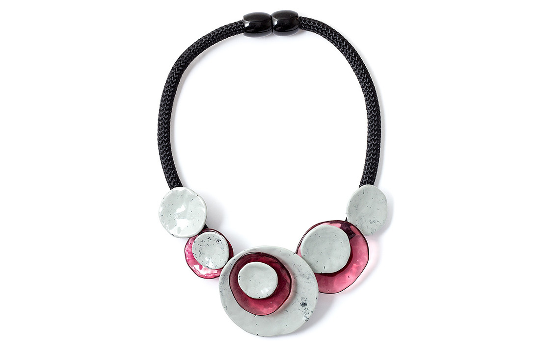 Halsketting grey/pink | Dok Mai
