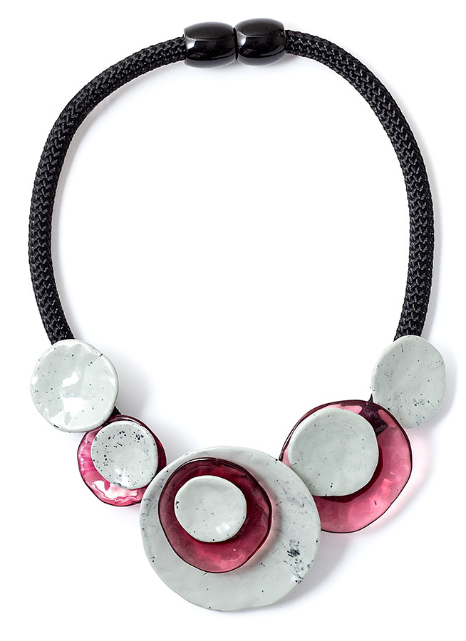 Collier grey/pink | Dok Mai