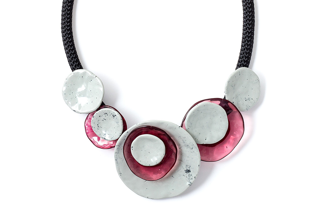 Halsketting grey/pink | Dok Mai