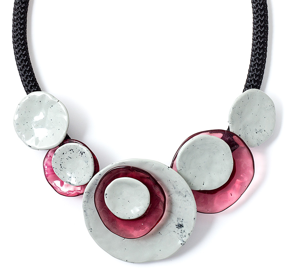 Collier grey/pink | Dok Mai