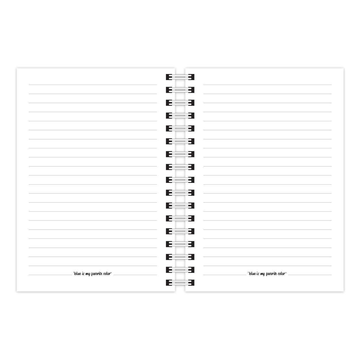A6 Notebook 'Blue is my favorite color'
