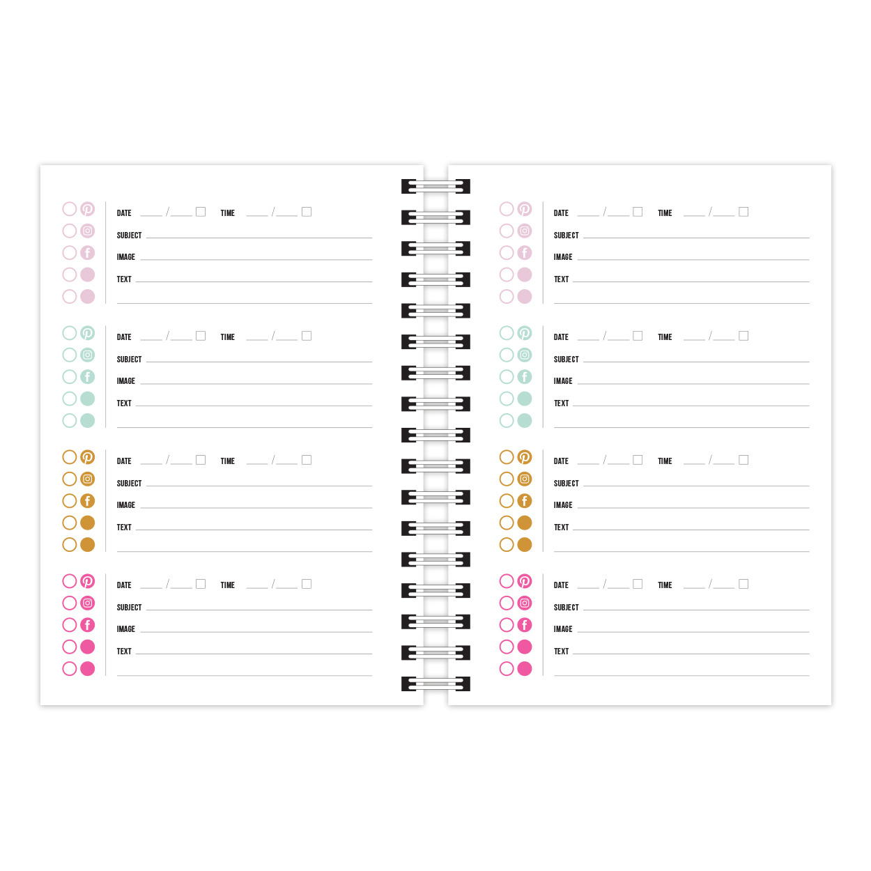 A6 Notebook Stay Social - Social media plan