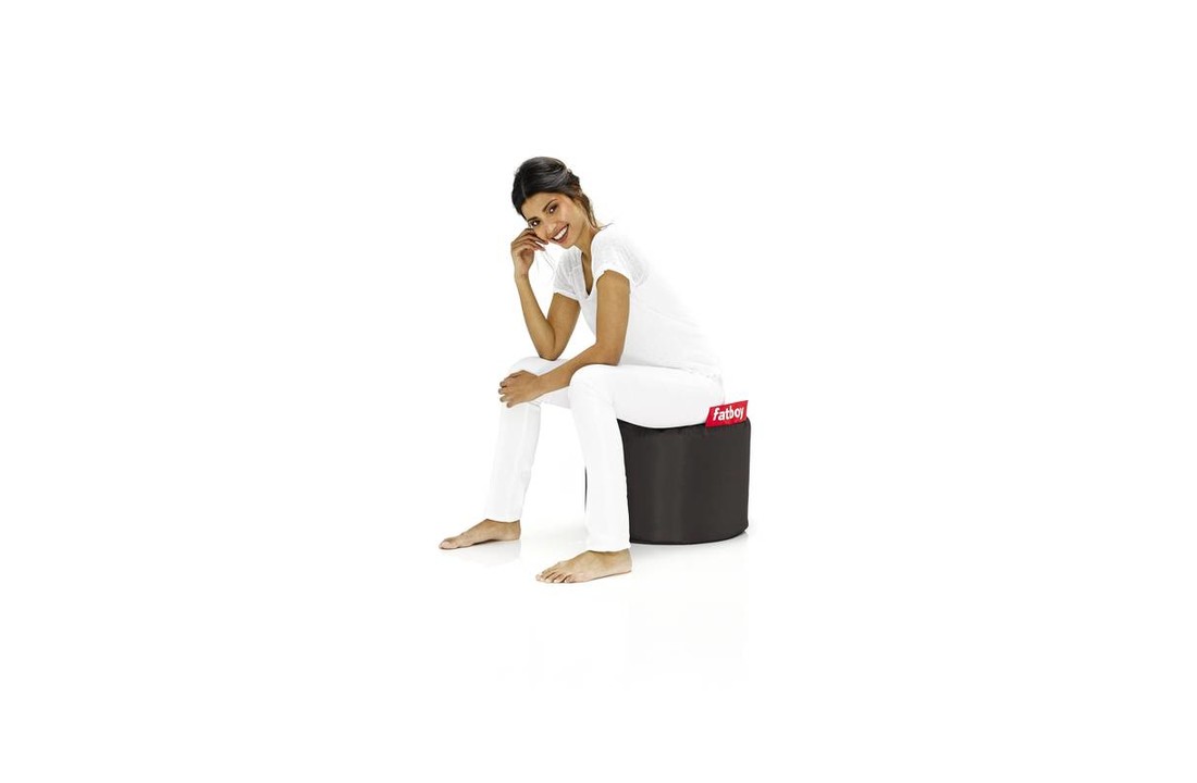 Point poef in nylon - Zwart