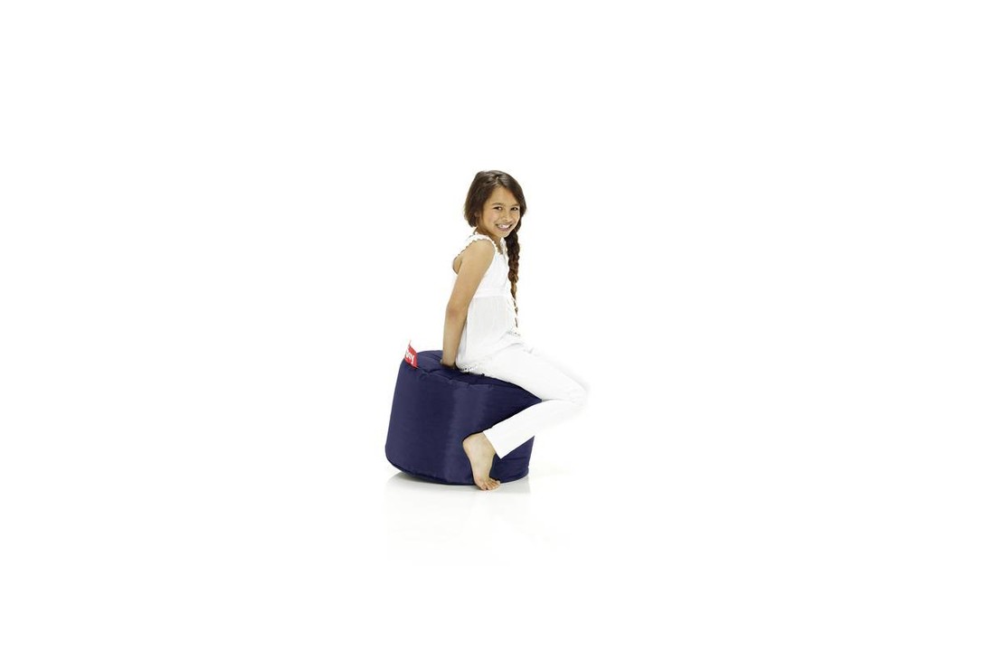 Point poef in nylon - Blauw