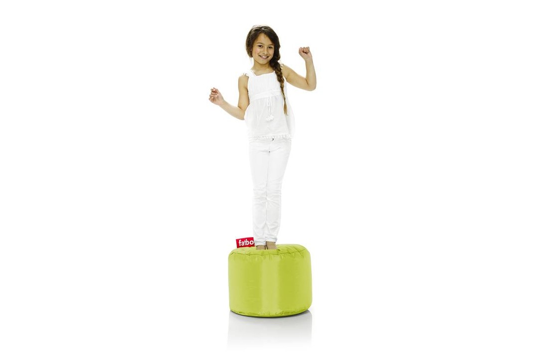 Point poef in nylon - Limegroen
