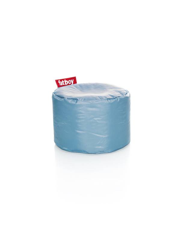 Point poef in nylon - Ijsblauw