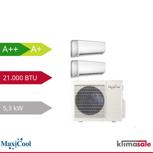MaxiCool AURORA Multi Split Klimaanlage R32 1 x 2,5 kW + 1 x 3,5 kW Set