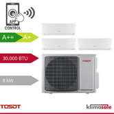 Tosot PULAR Dreiteilige Split-Klimaanlage Inverter 090912P R32 2 x 2,5 + 1 x 3,2 kW Set
