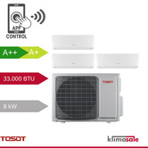 Tosot PULAR Dreifach-Split-Klimaanlage Inverter 091212P R32 1 x 2,5 + 2 x 3,2 kW Set